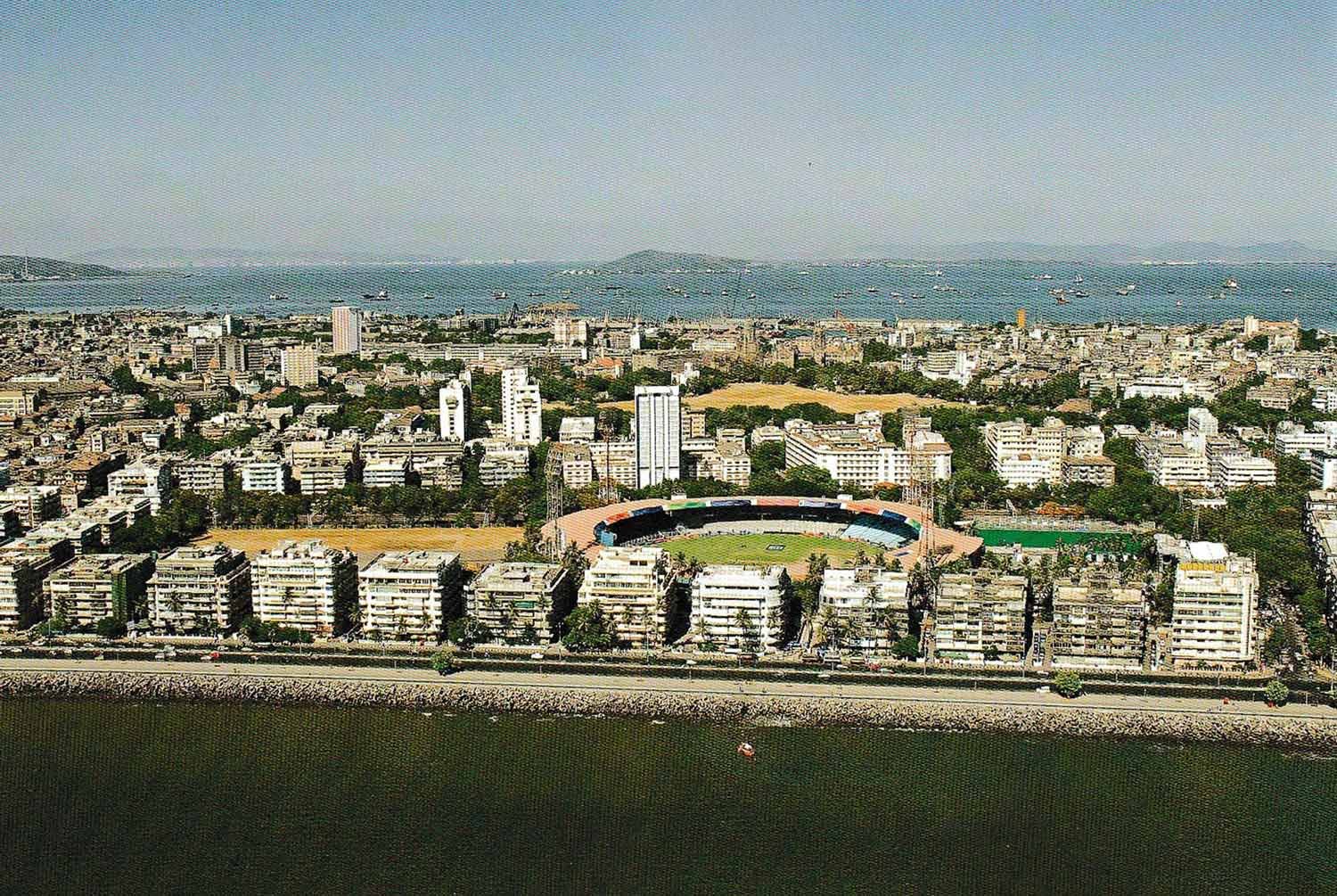 Row of 20th Century Art Deco Buildings © Book: Above Bombay, Jehangir Sorabjee