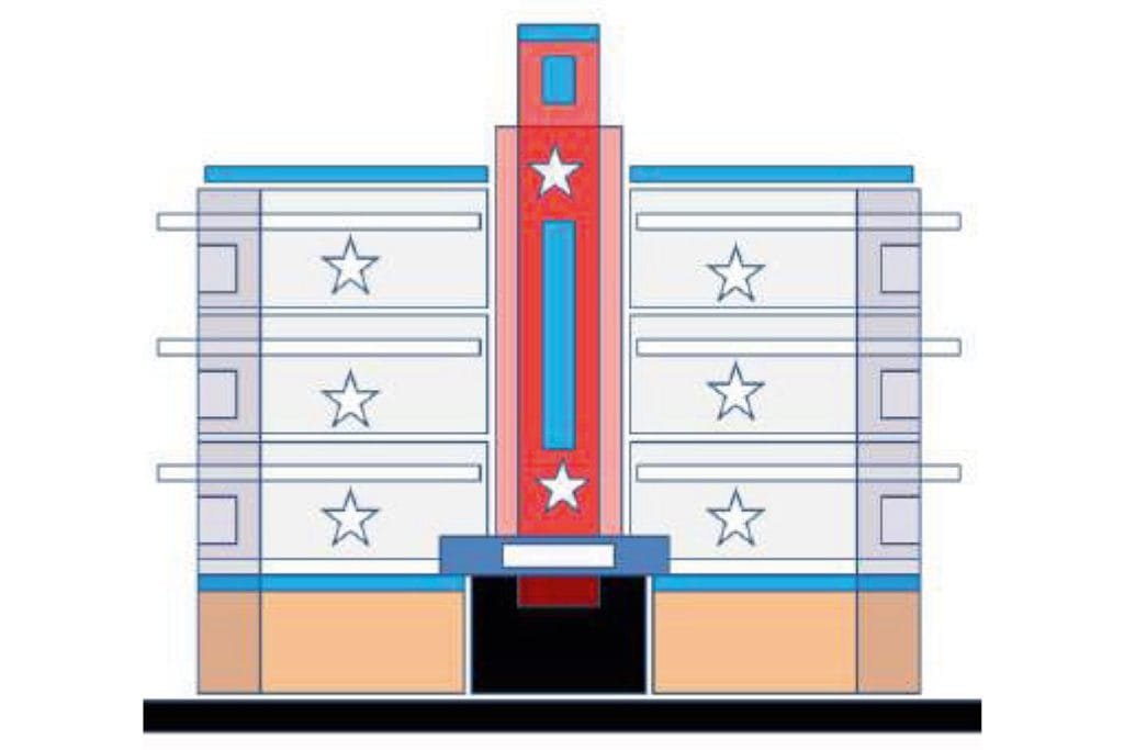Figure 6: A schematic elevation derived from the syntax. Source: Author